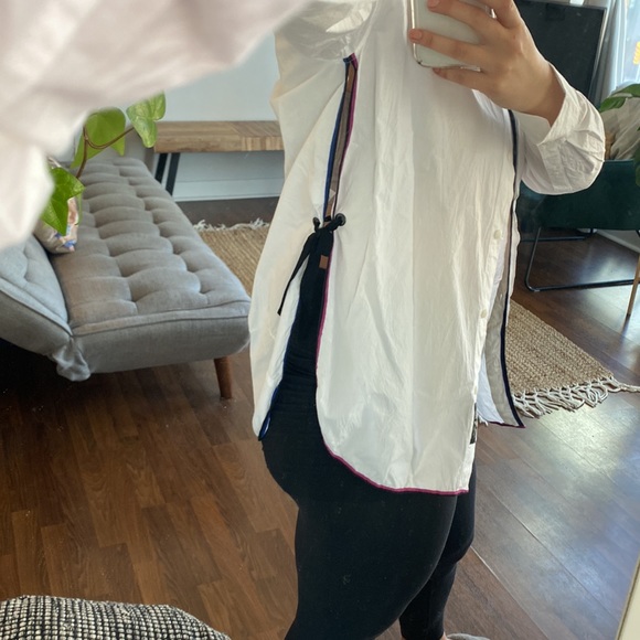 Rag & bone - button down white shirt with side opening details - Picture 6 of 7